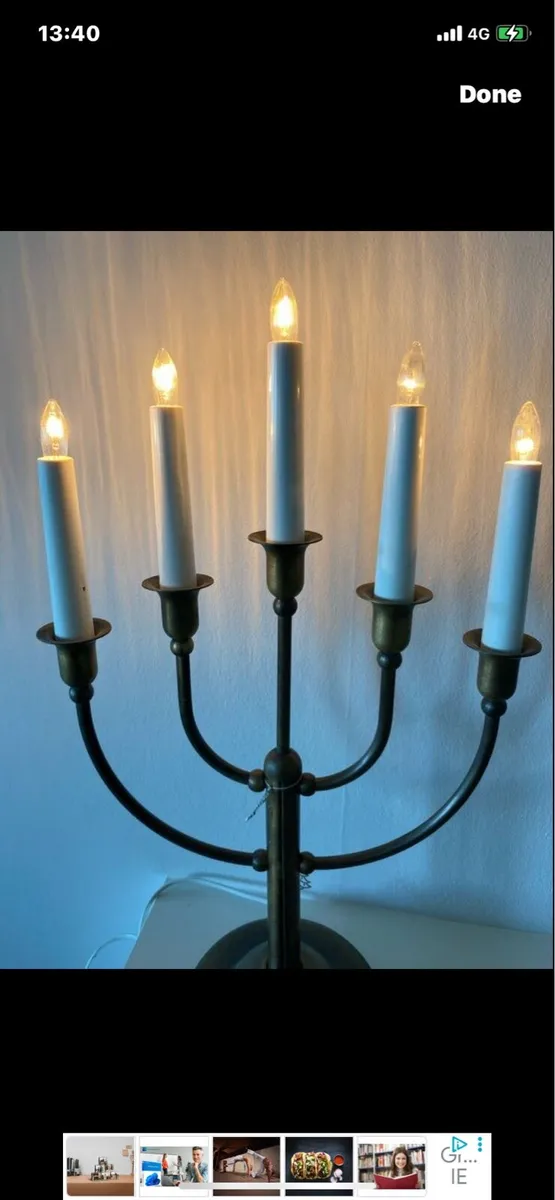 Vintage Five Light Tabletop Lamp - Image 2