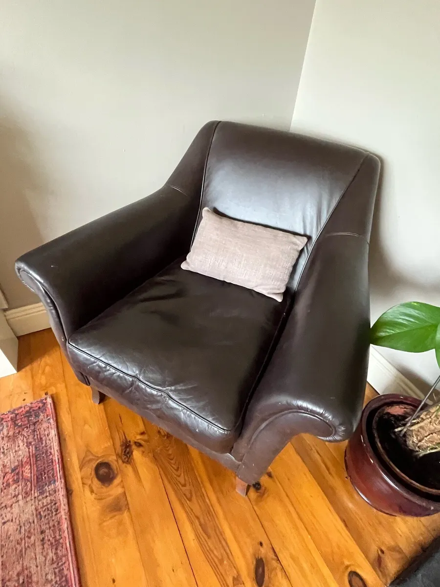 Laura Ashley Walden Leather Chair - Image 2