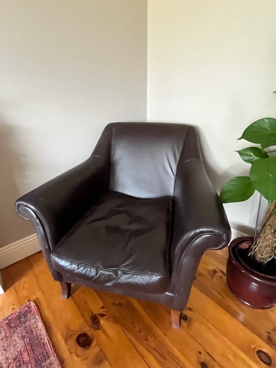 Laura Ashley Walden Leather Chair - Image 4
