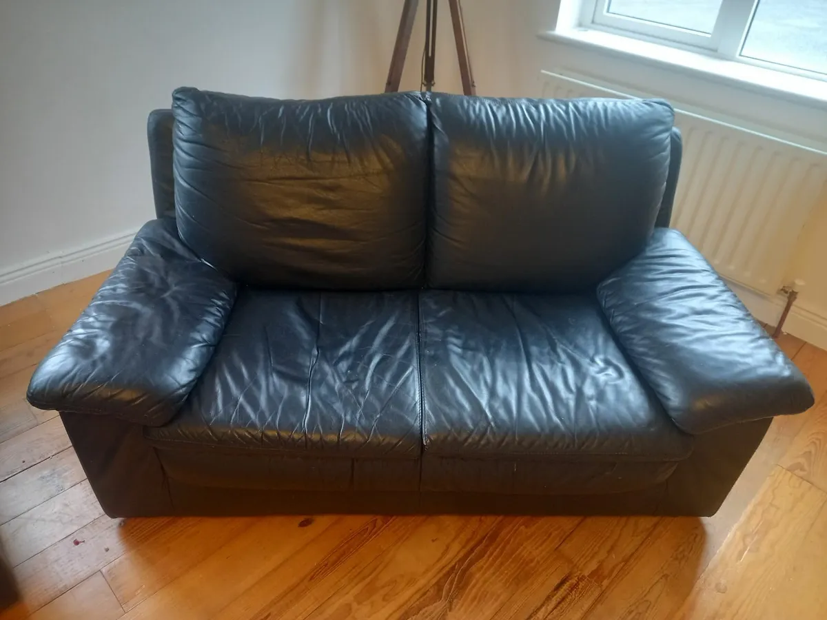 2 seater & 3 seater leather sofas - Image 3
