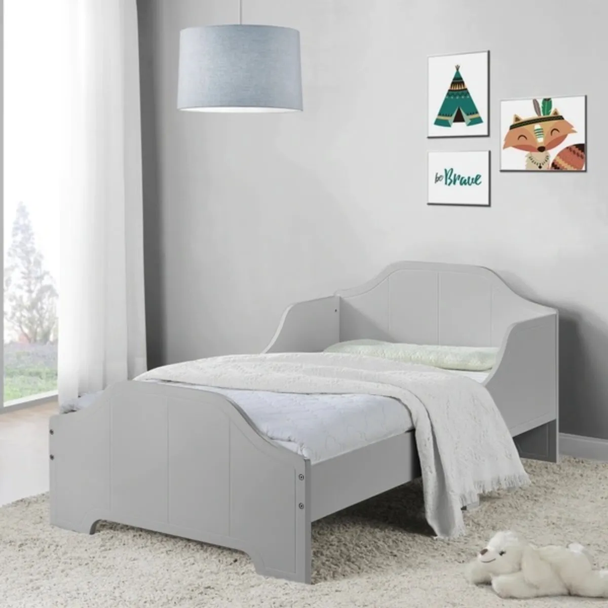 Nested Wooden Toddler Bed Grey - Image 1
