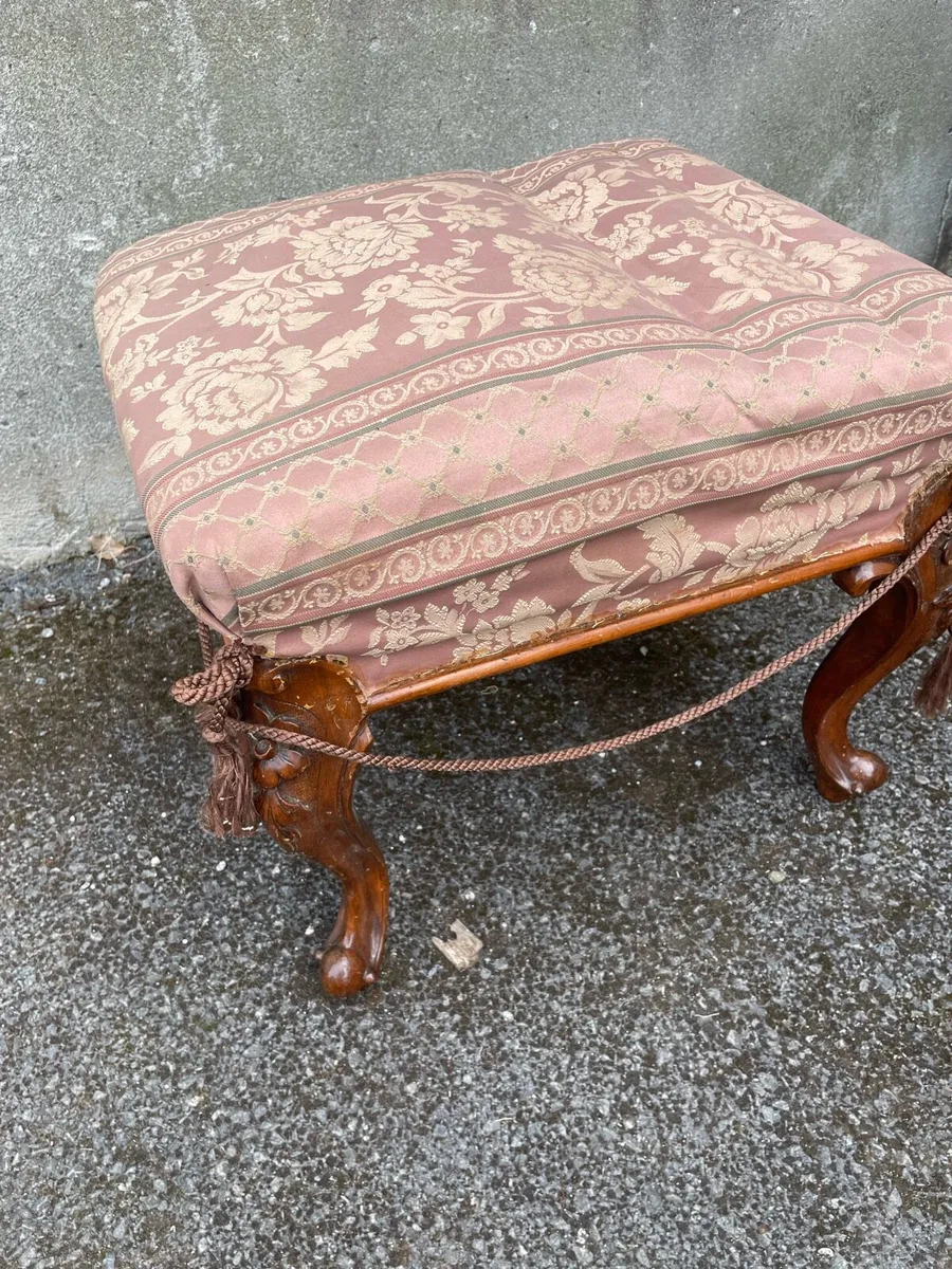 Victorian Carved leg stool