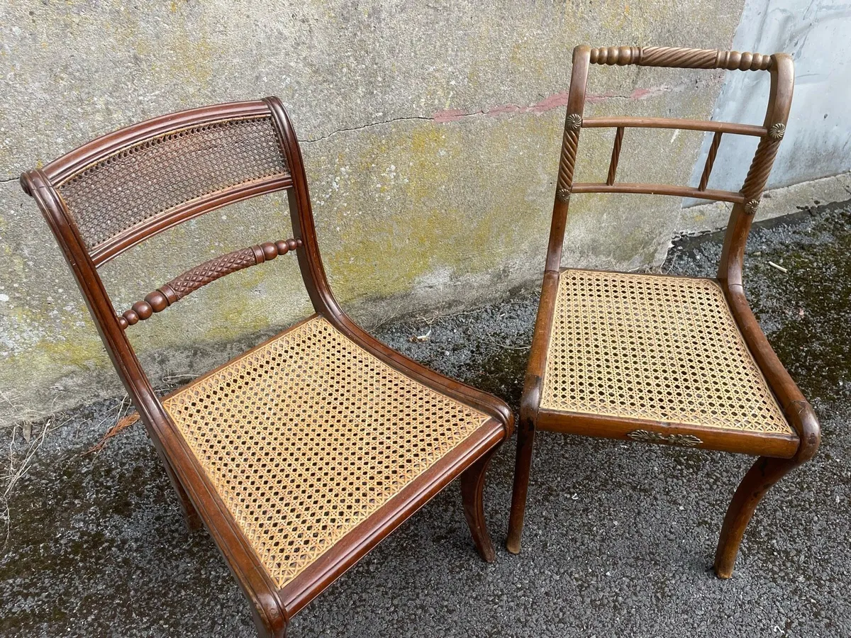 Similar pair of mahogany regency style chair