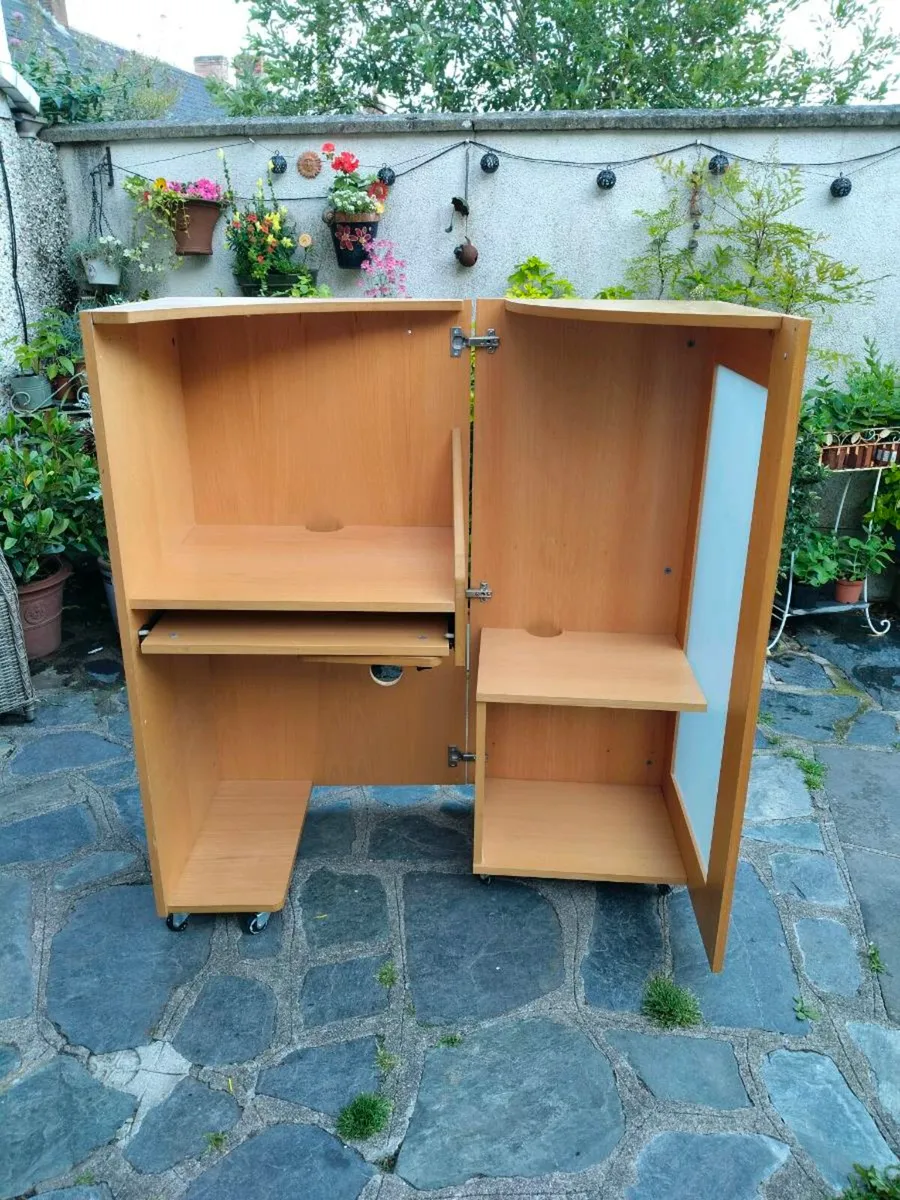 Cabinet opens out into a desk. Brilliant space sav - Image 1