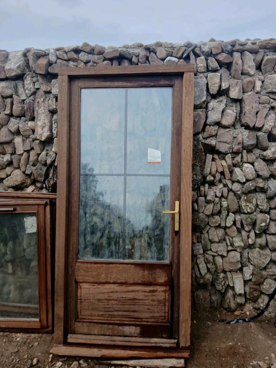 New teak double glazed door and 2 matching windows - Image 1