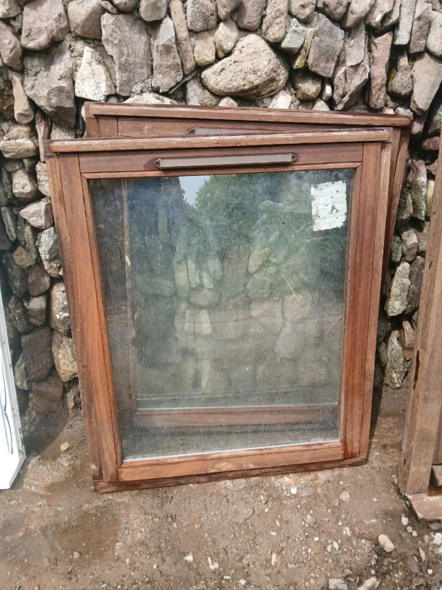 New teak double glazed door and 2 matching windows - Image 4