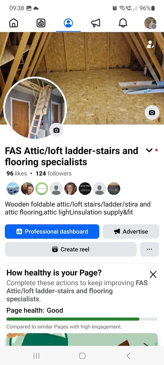 Attic ladder wooden foldable insulated and floorin - Image 3