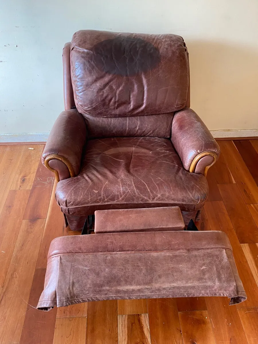Leather recliner armchair - Image 2