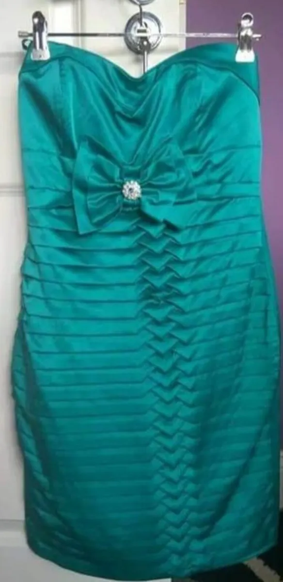 Turquise dress with adjustable straps size sm ml - Image 2