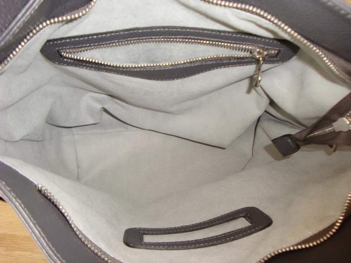 GUZINI grey leather sholder bag - Image 4