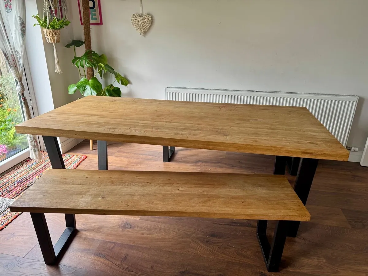 Dining table and benches - Image 4