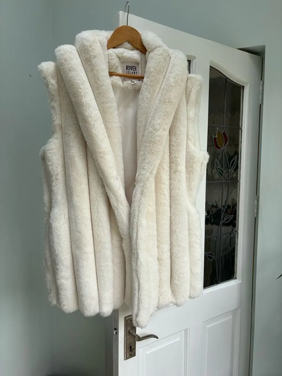 White Fur Gilet - Image 1