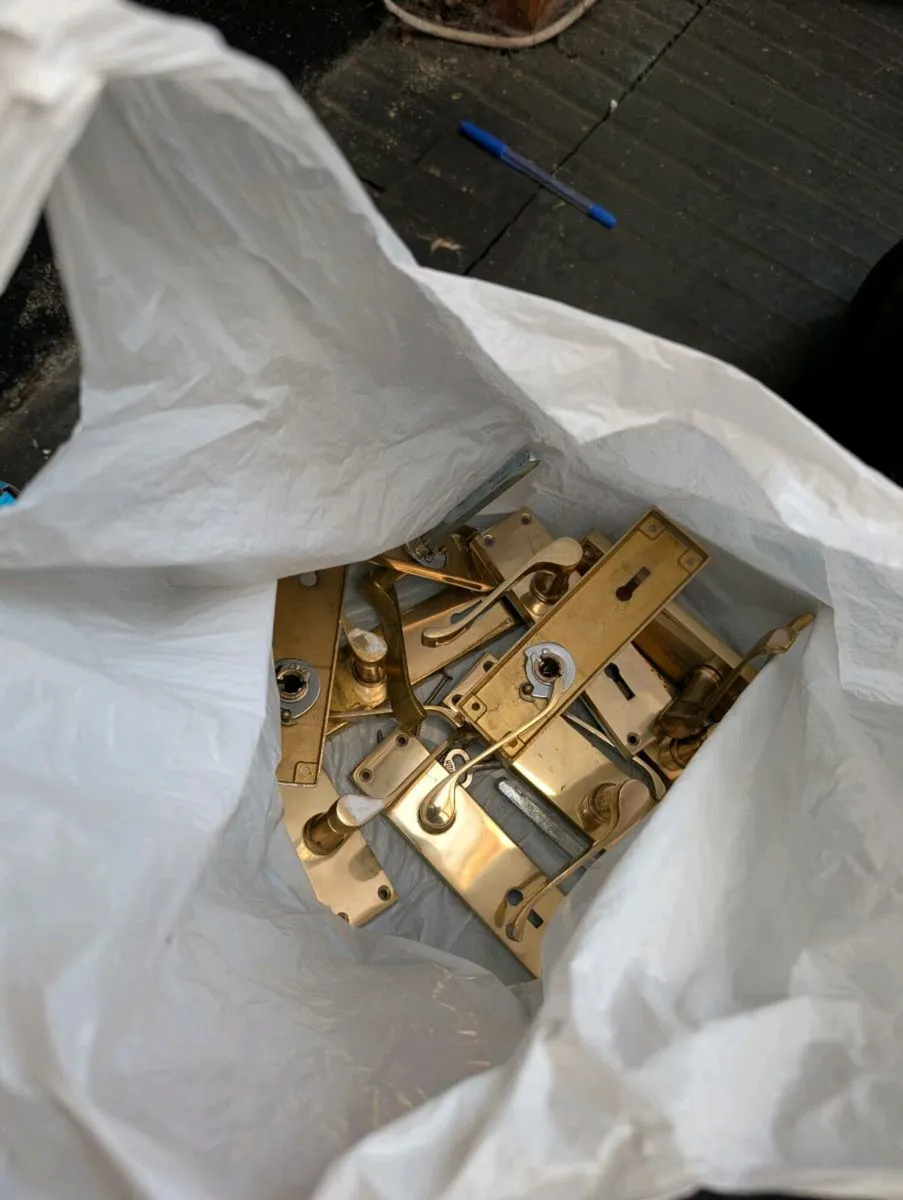 Brass Door Handles x 10 pairs - Image 2