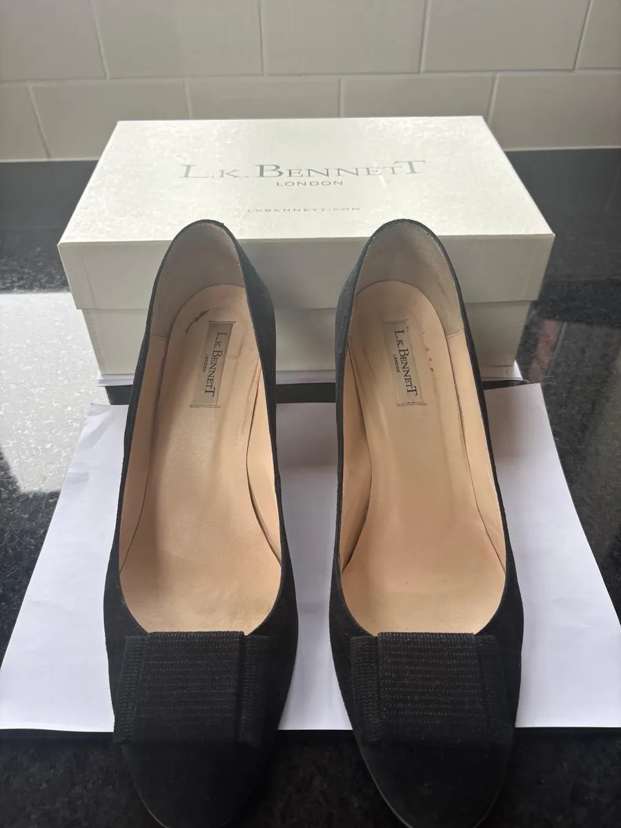 LK Bennett Black Suede Shoes - Image 4