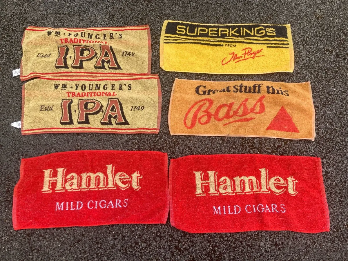 Vintage pub towels free postage