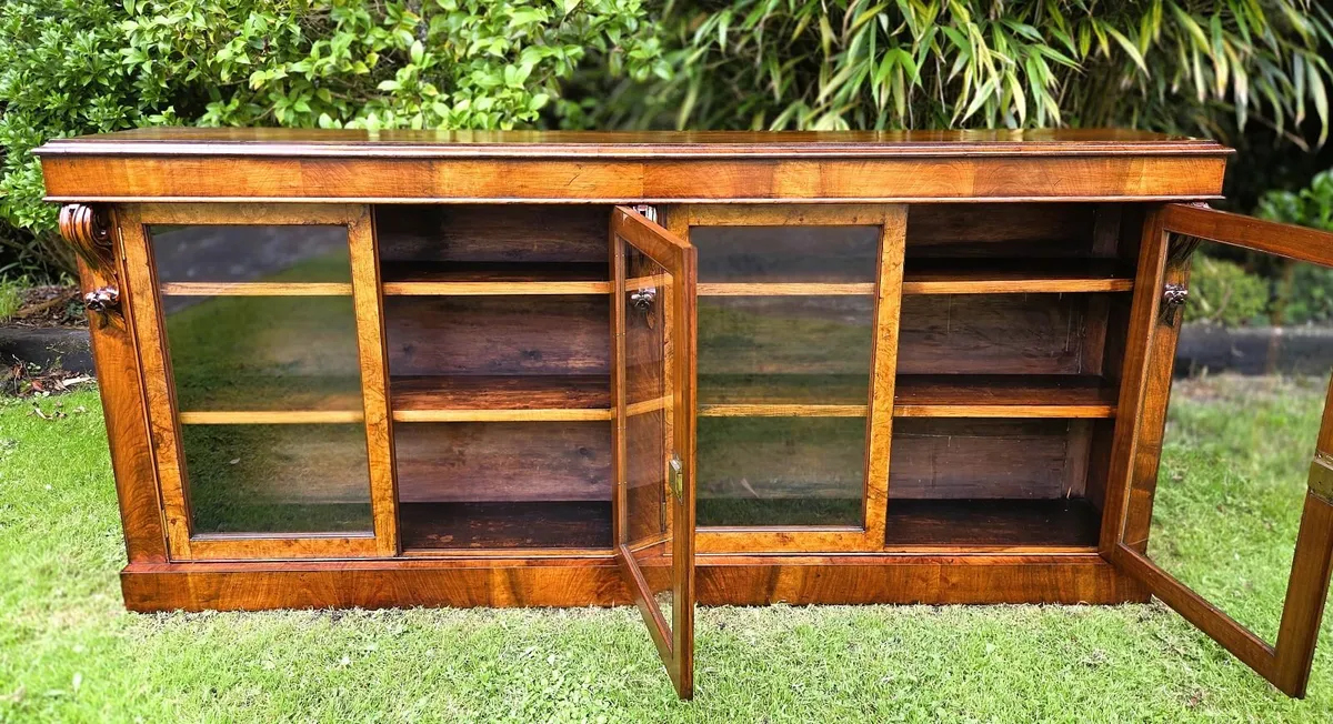 Large Victorian Low Bookcase- Circa 1860 - Image 4