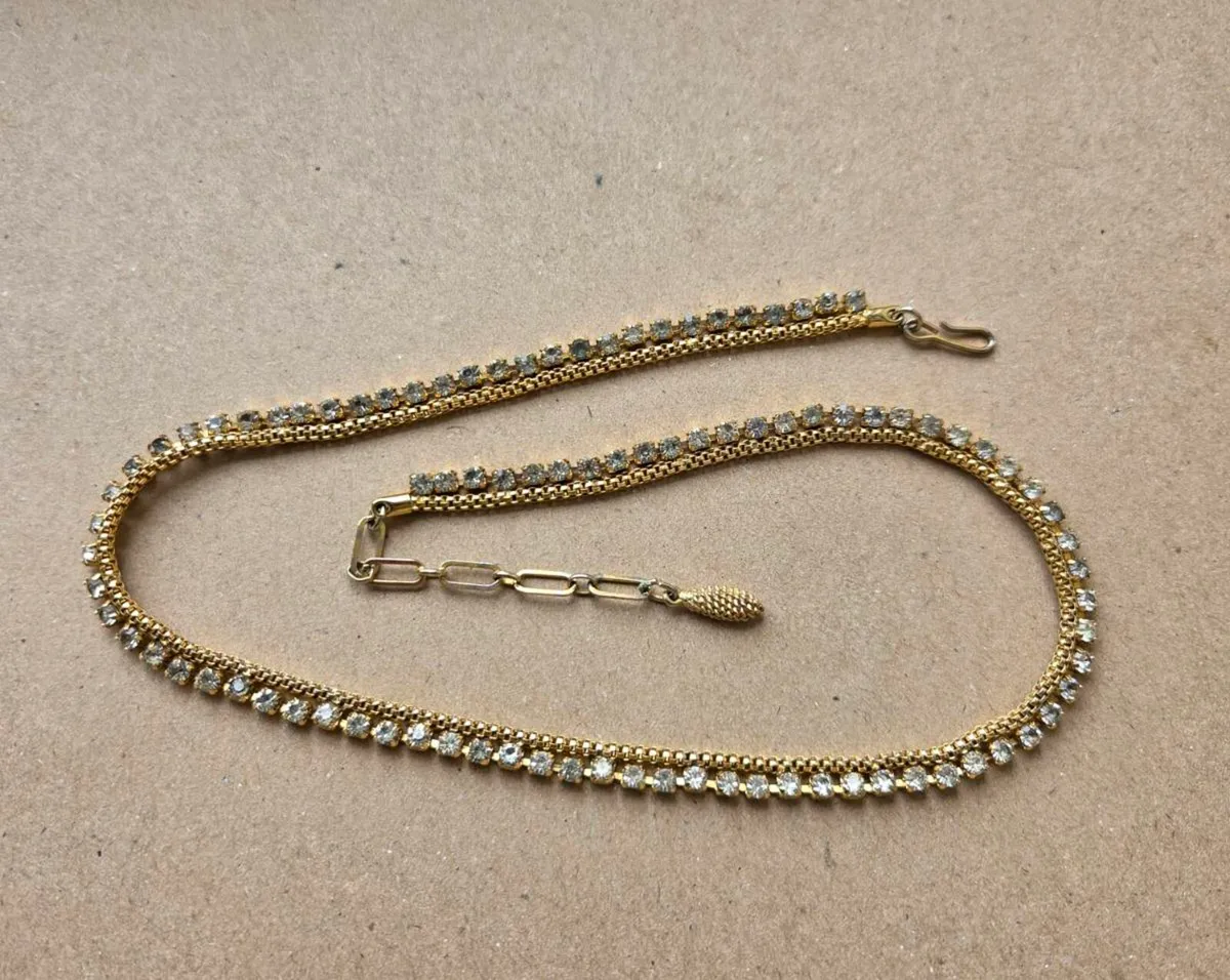 Gold plated gemstone chain ✨️ - Image 1