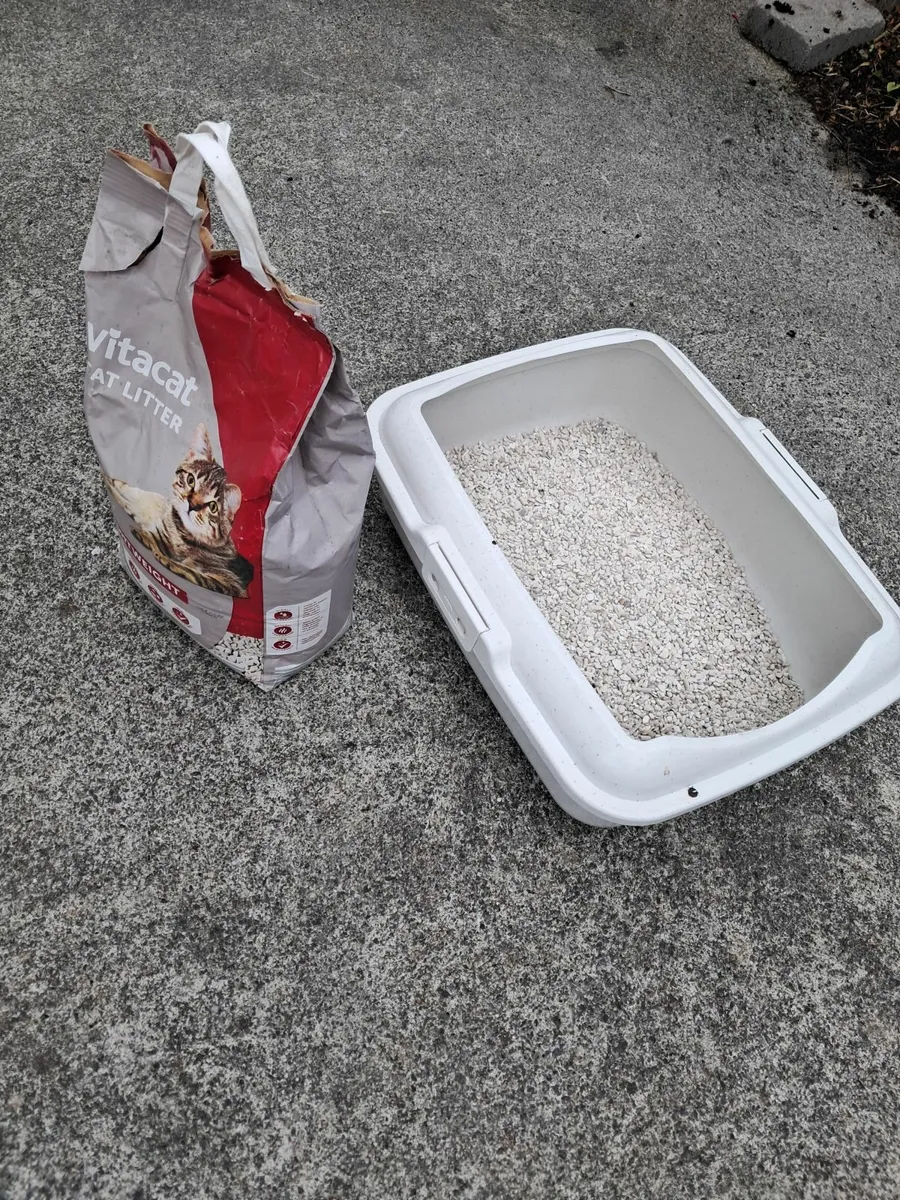 Cat Litter Tray plus complimentary bag of cat Litt - Image 2