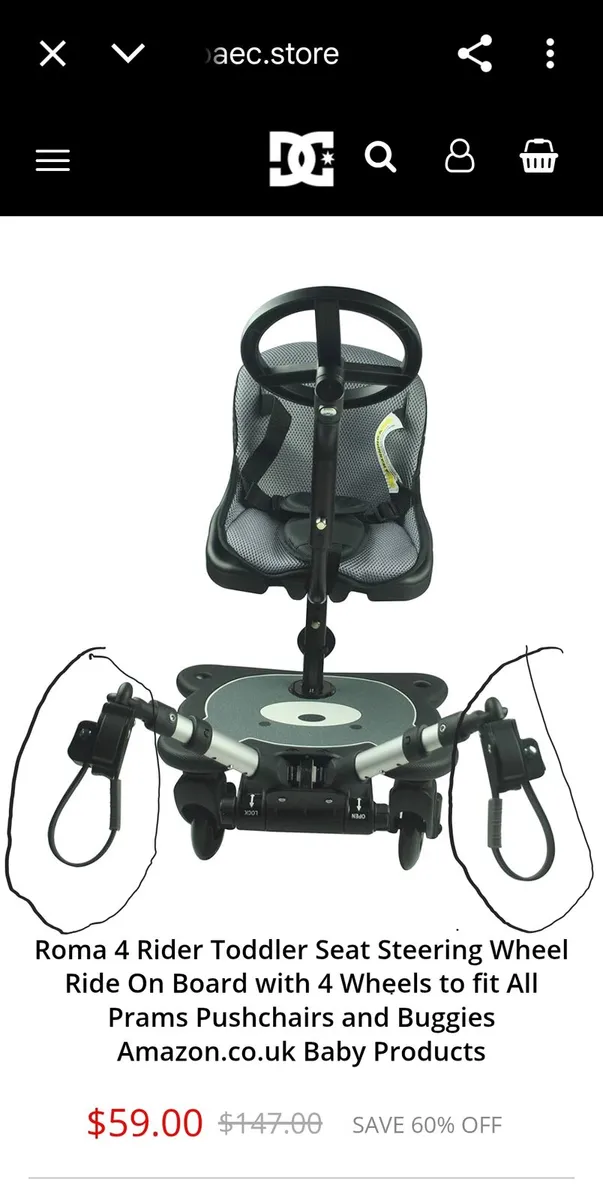BuggyBoard AND TODDLER SEAT - Image 1