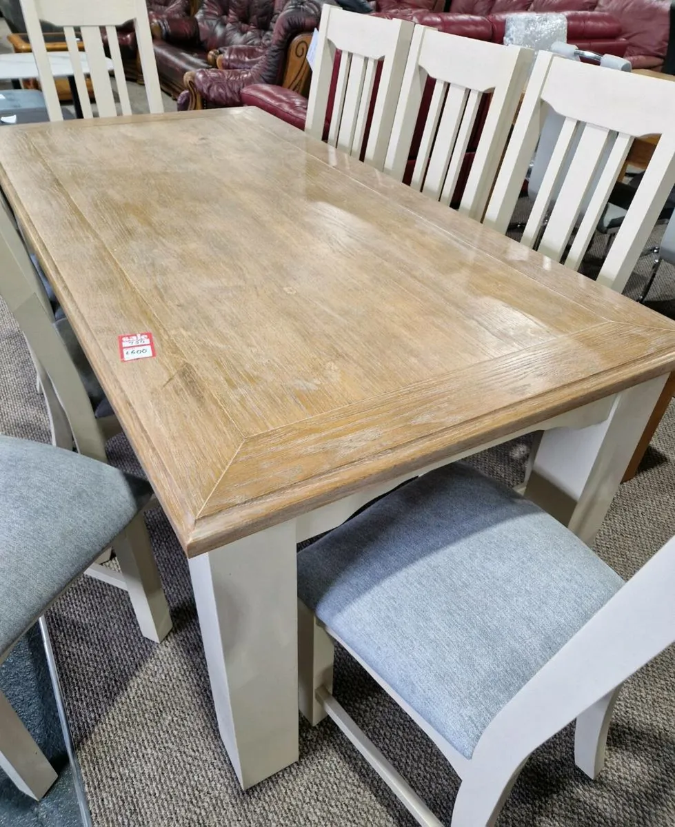 Grey table & 8 chairs - Image 2