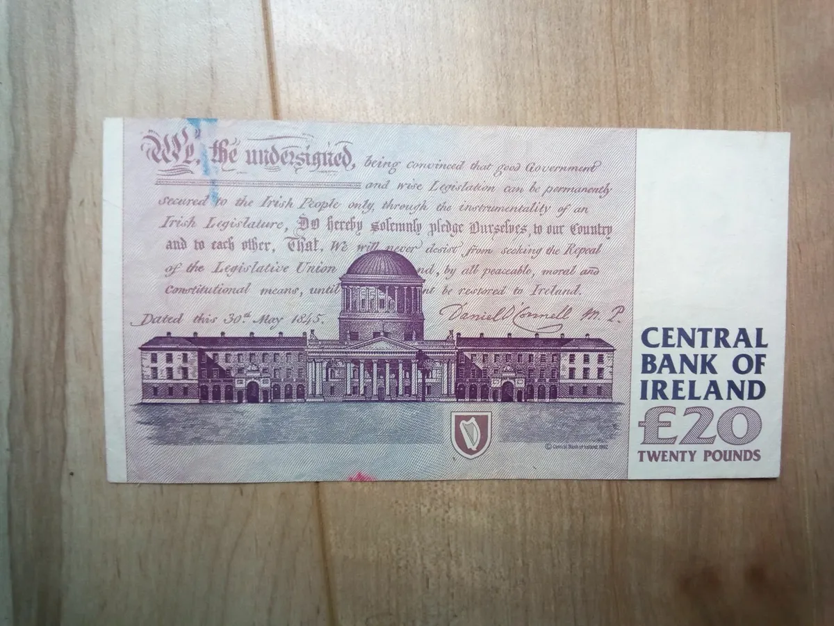 CENTRAL BANK OF IRELAND  20 Punt  Note - Image 2