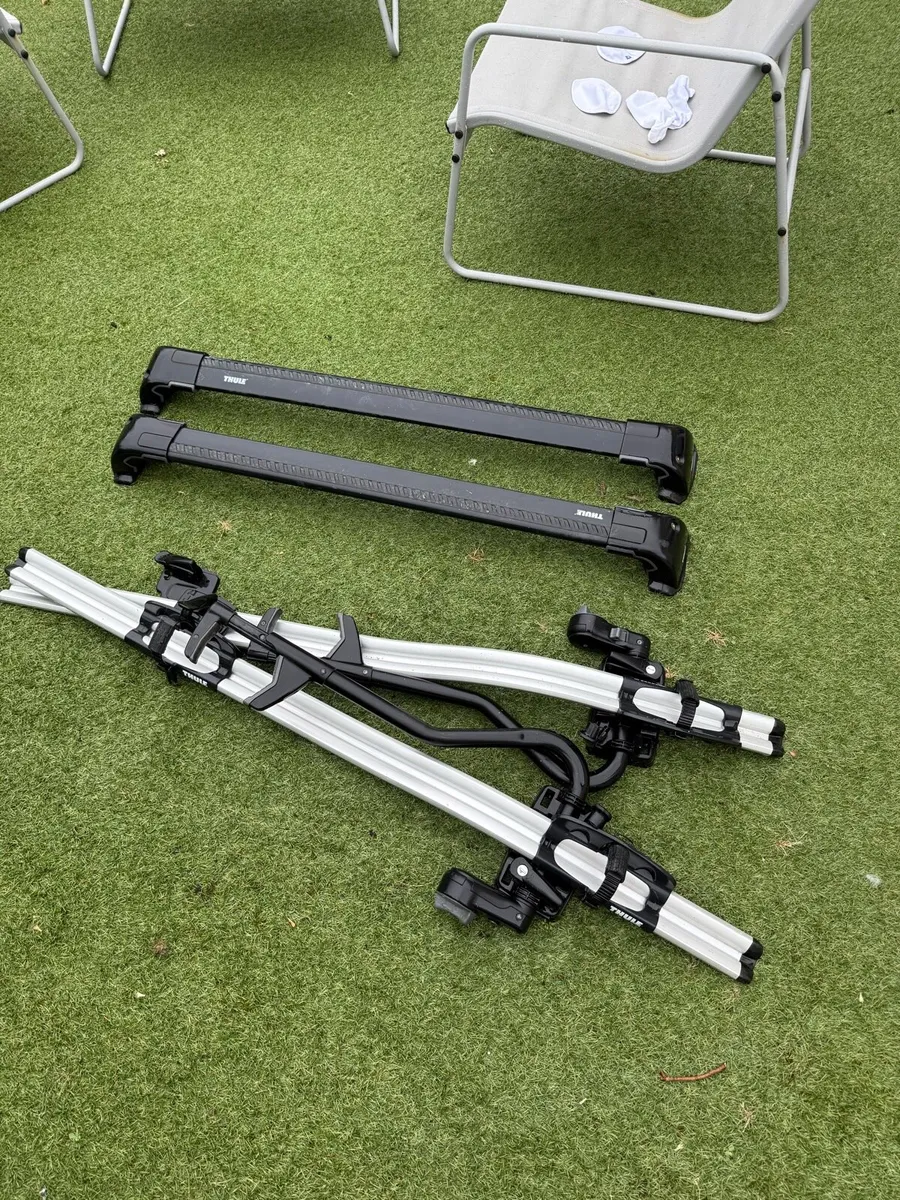 Thule wingbar edge and Thule pro bar bike rack - Image 2