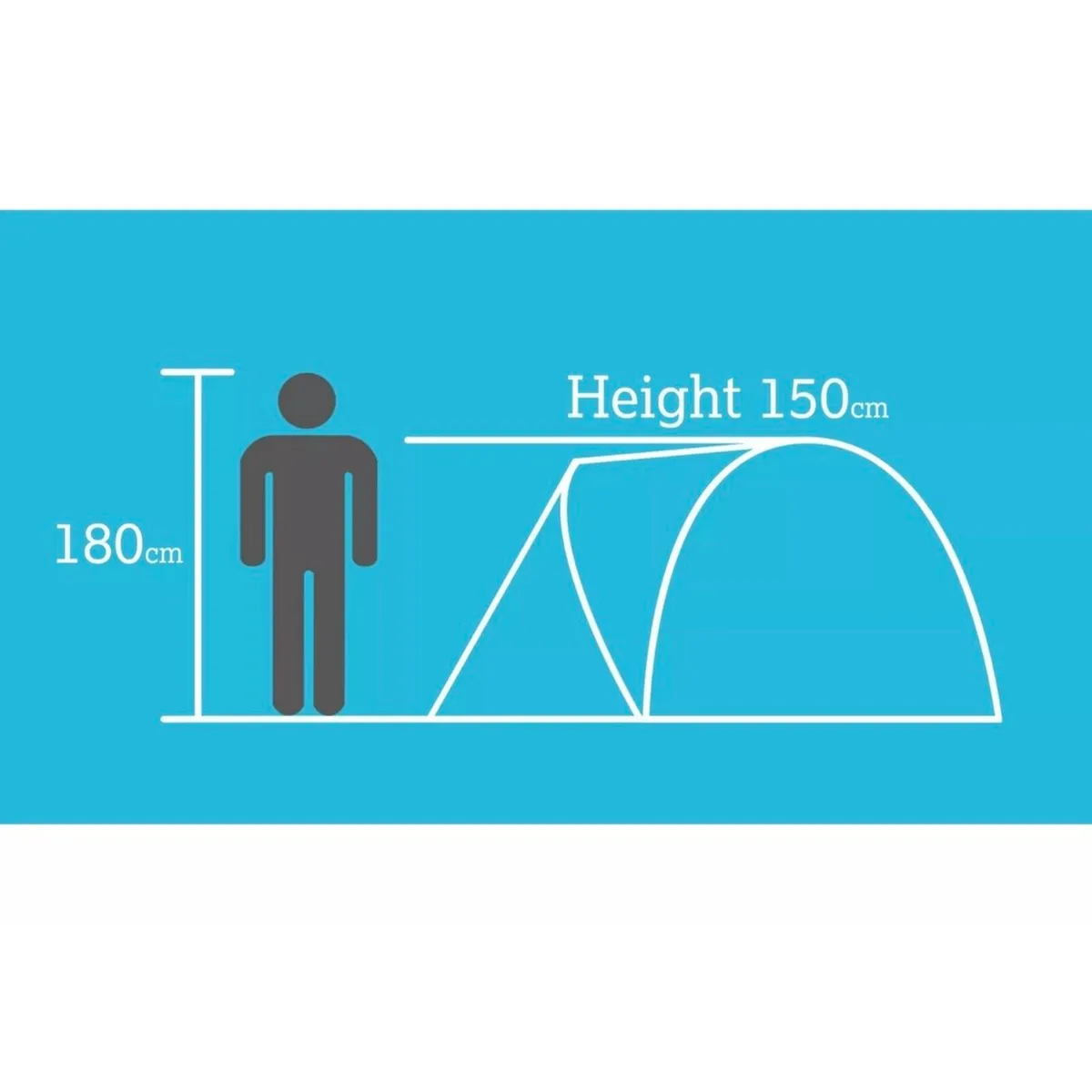 Halfords 4 person tent - Image 3