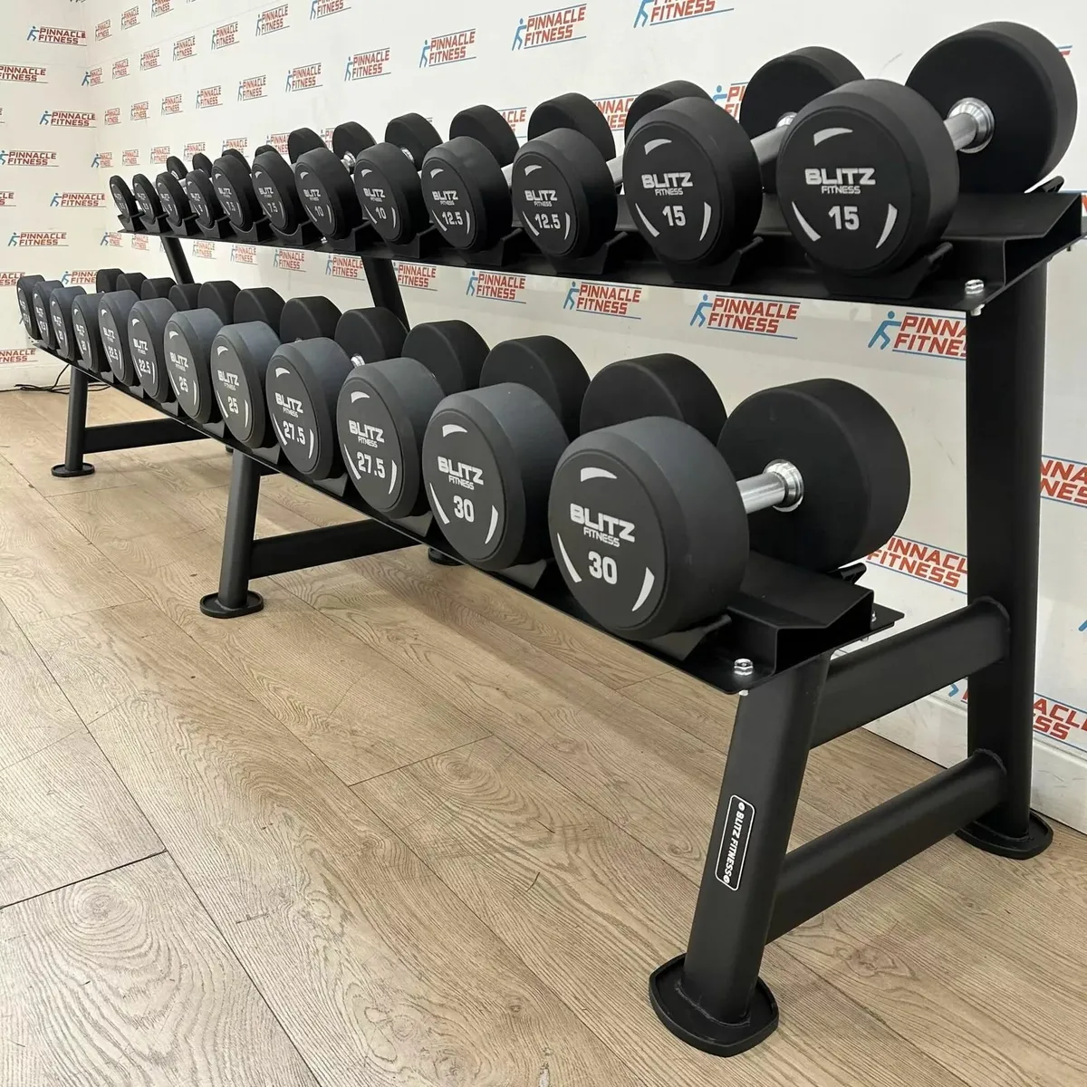 Urethane Dumbbells Set 2.5kg to 30kg with rack - Image 1