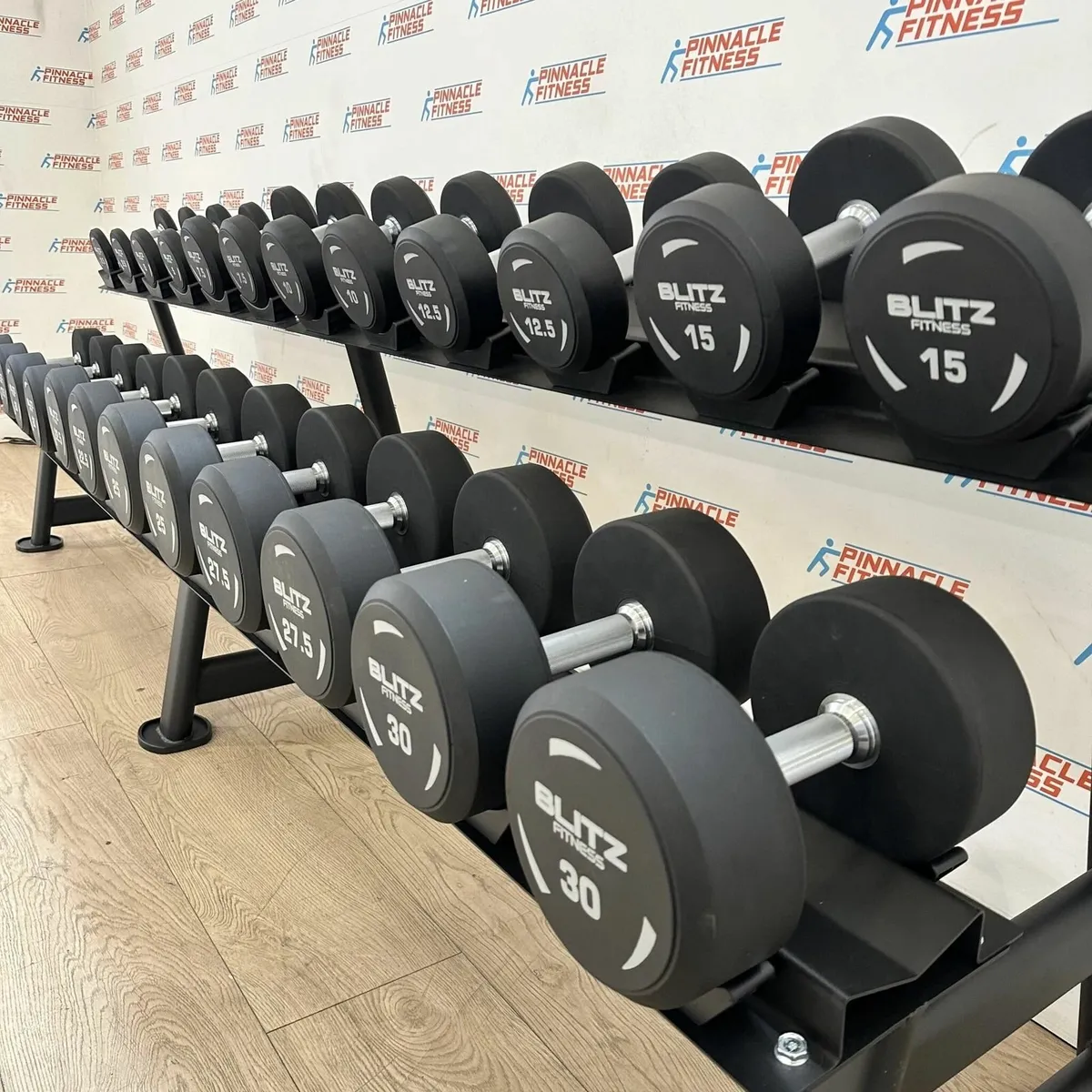 Urethane Dumbbells Set 2.5kg to 30kg with rack - Image 2
