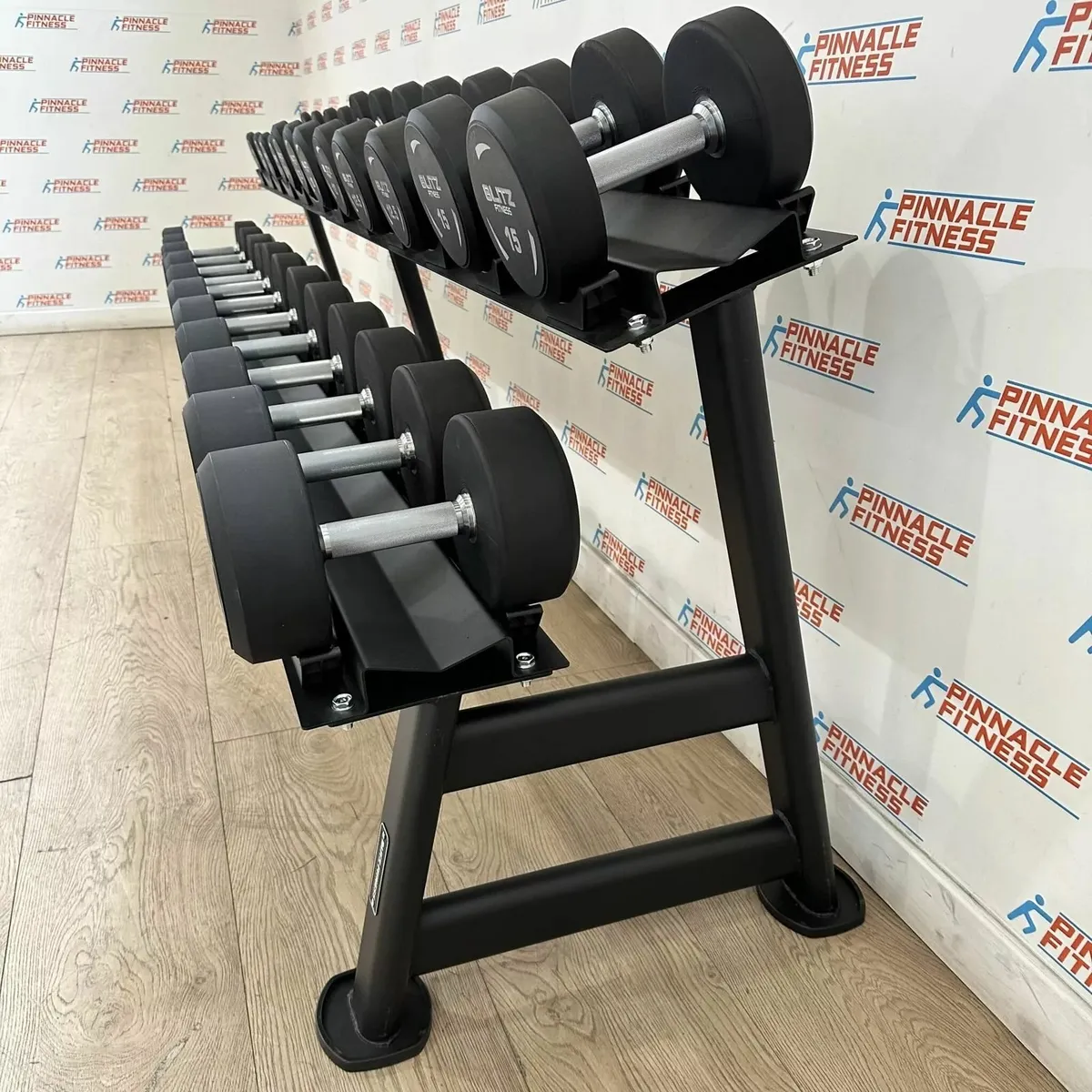 Urethane Dumbbells Set 2.5kg to 30kg with rack - Image 3