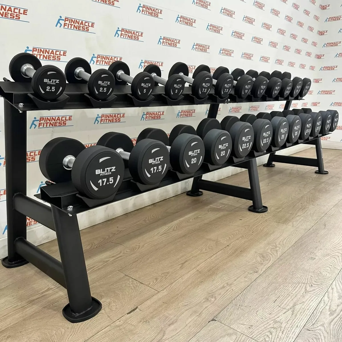 Urethane Dumbbells Set 2.5kg to 30kg with rack - Image 4