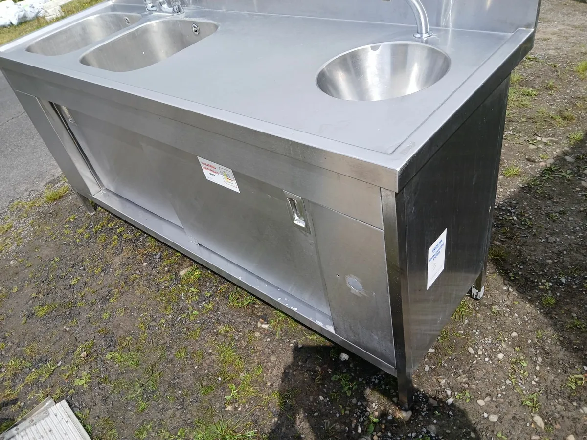 Stainless steel cabbinet sink unit complete - Image 2