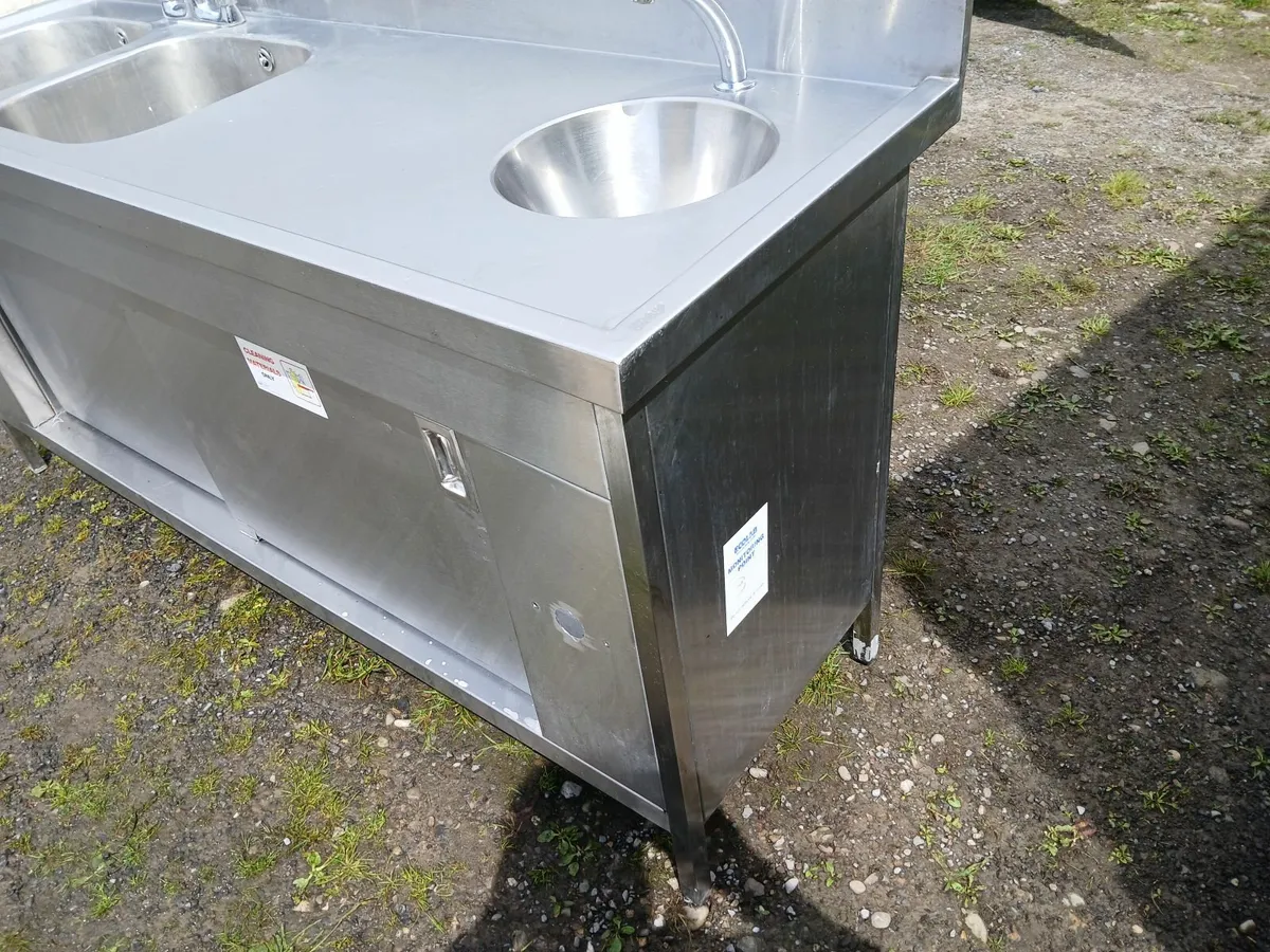 Stainless steel cabbinet sink unit complete - Image 3