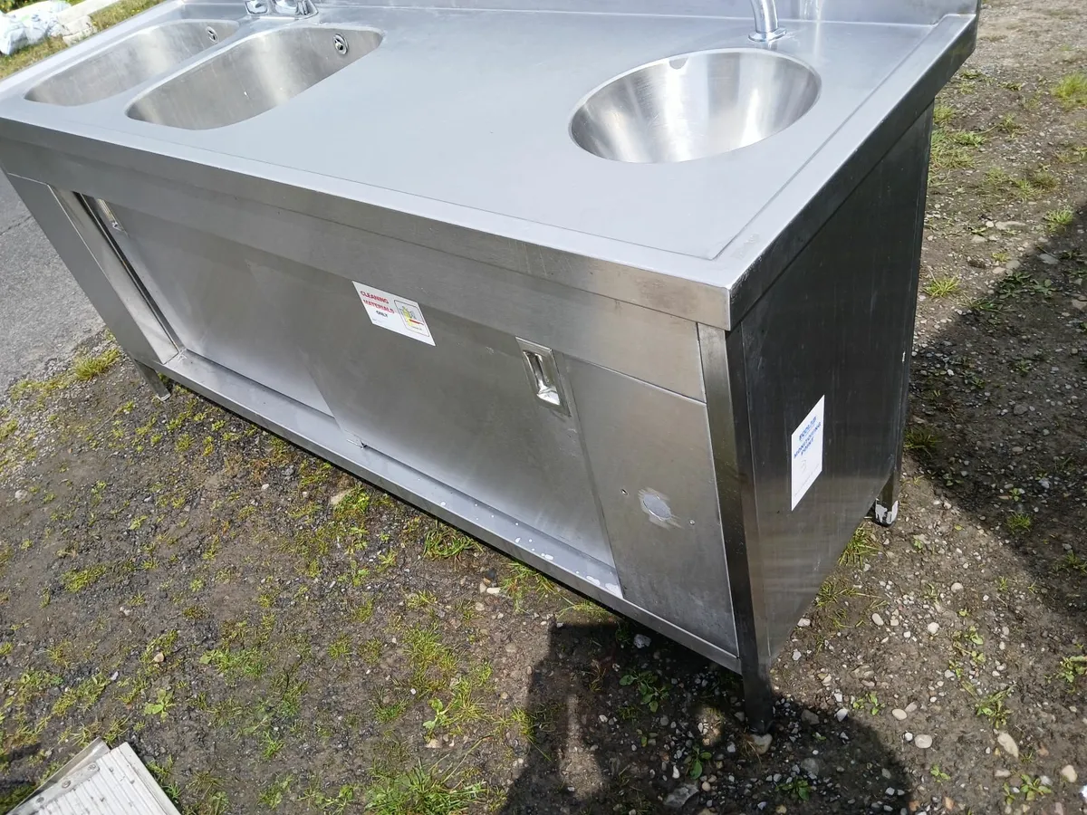 Stainless steel cabbinet sink unit complete - Image 1