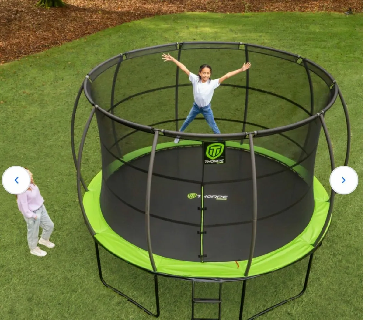 12ft thorpe sports trampoline with enclosure net - Image 1