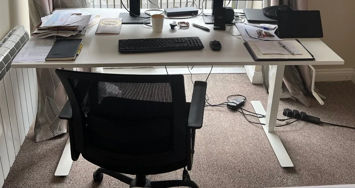 Standing Desk and office chair - Image 2