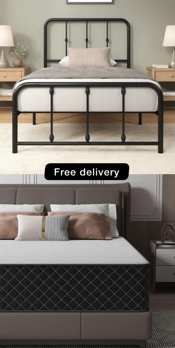 Set single bed + single  mattress - Image 1