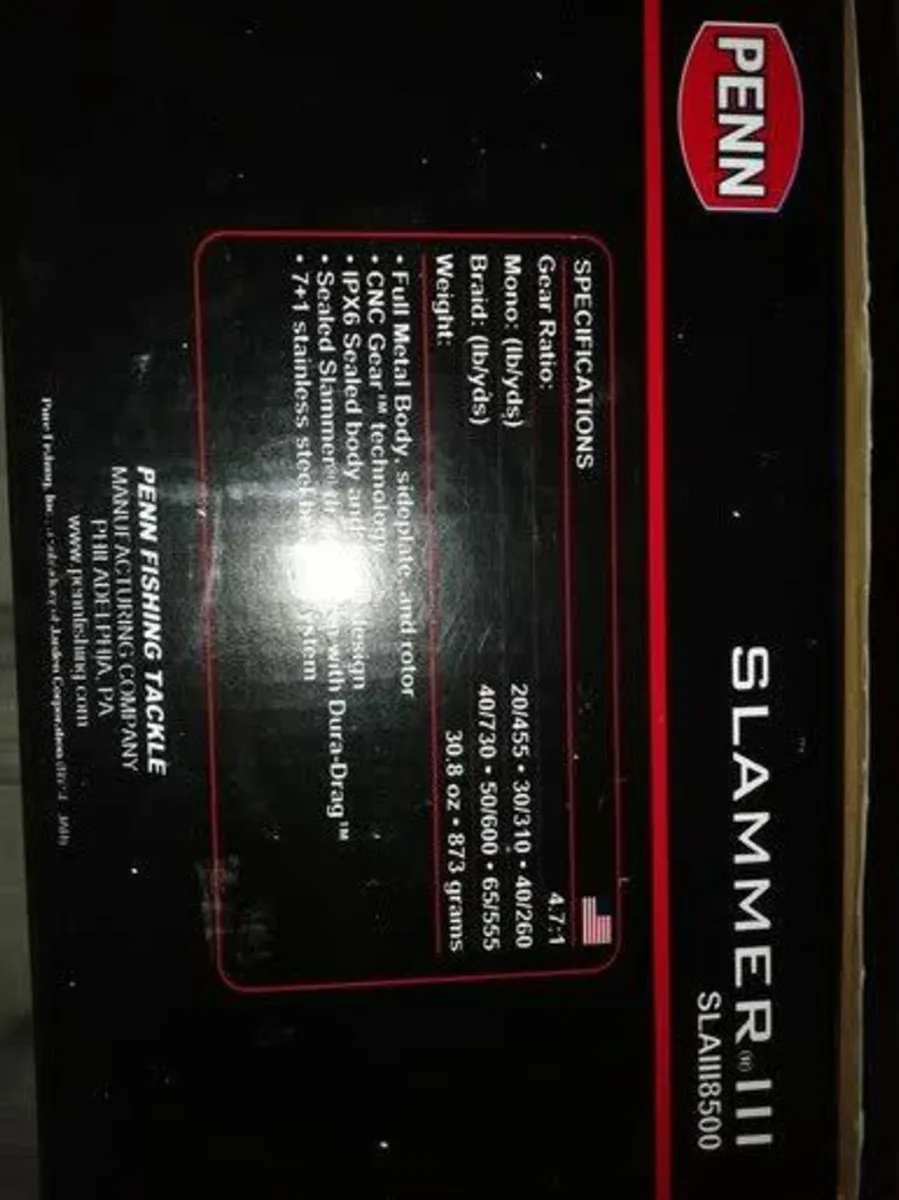 Penn slammer lll 8500 reel - Image 2