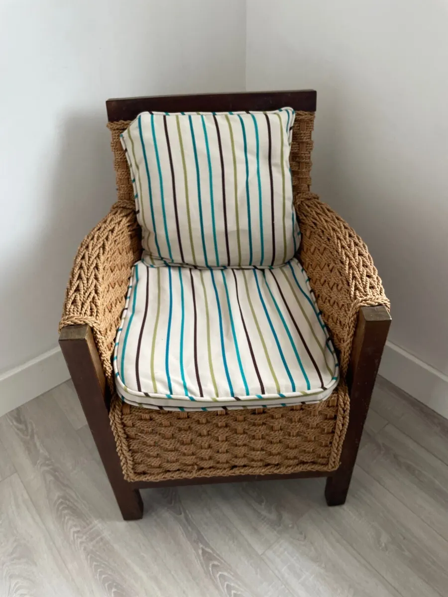 Rattan armchairs x2 - Image 1
