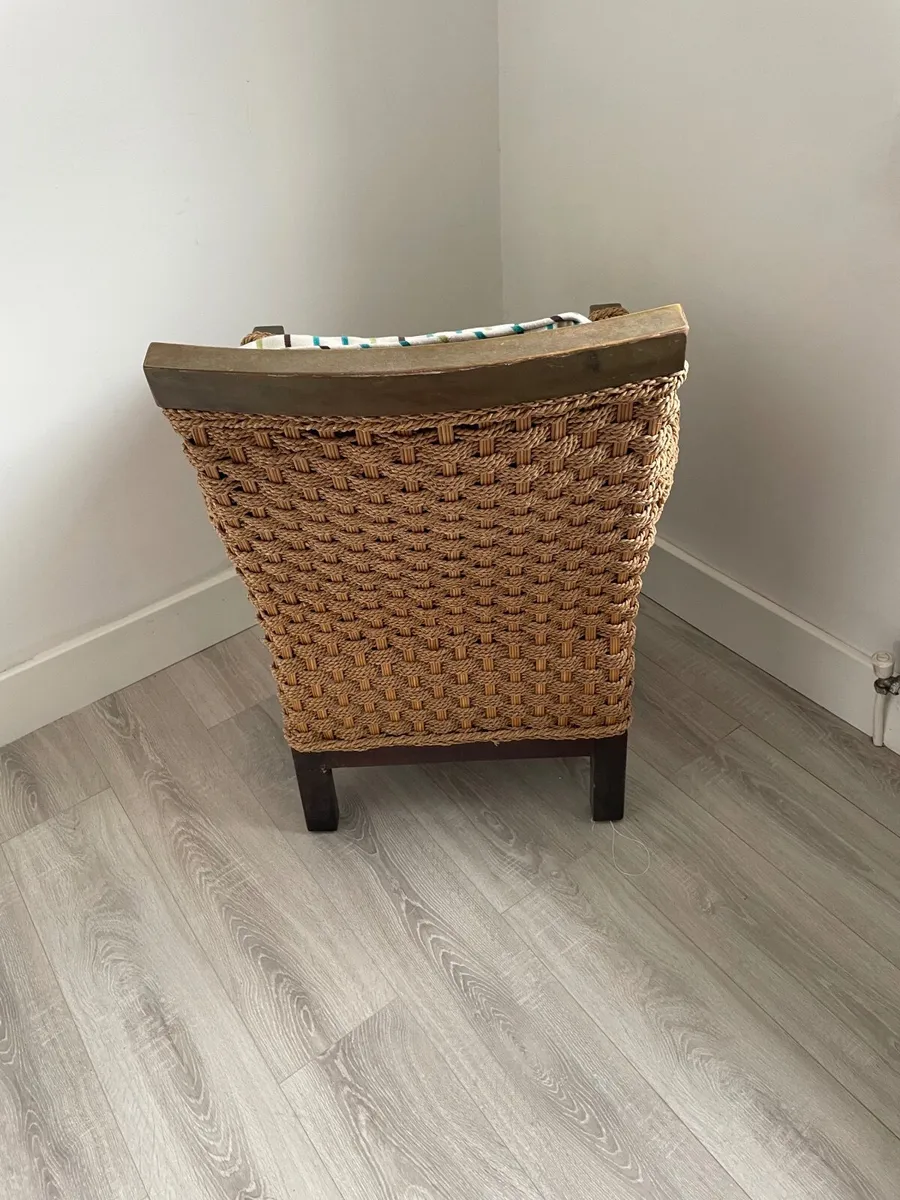 Rattan armchairs x2 - Image 3