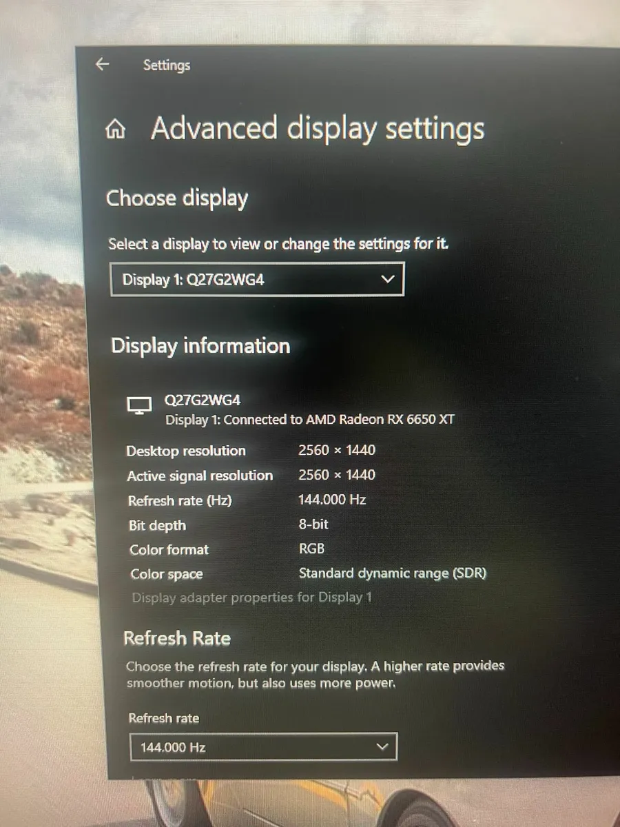 AOC 144hz 1440p Monitor - Image 3