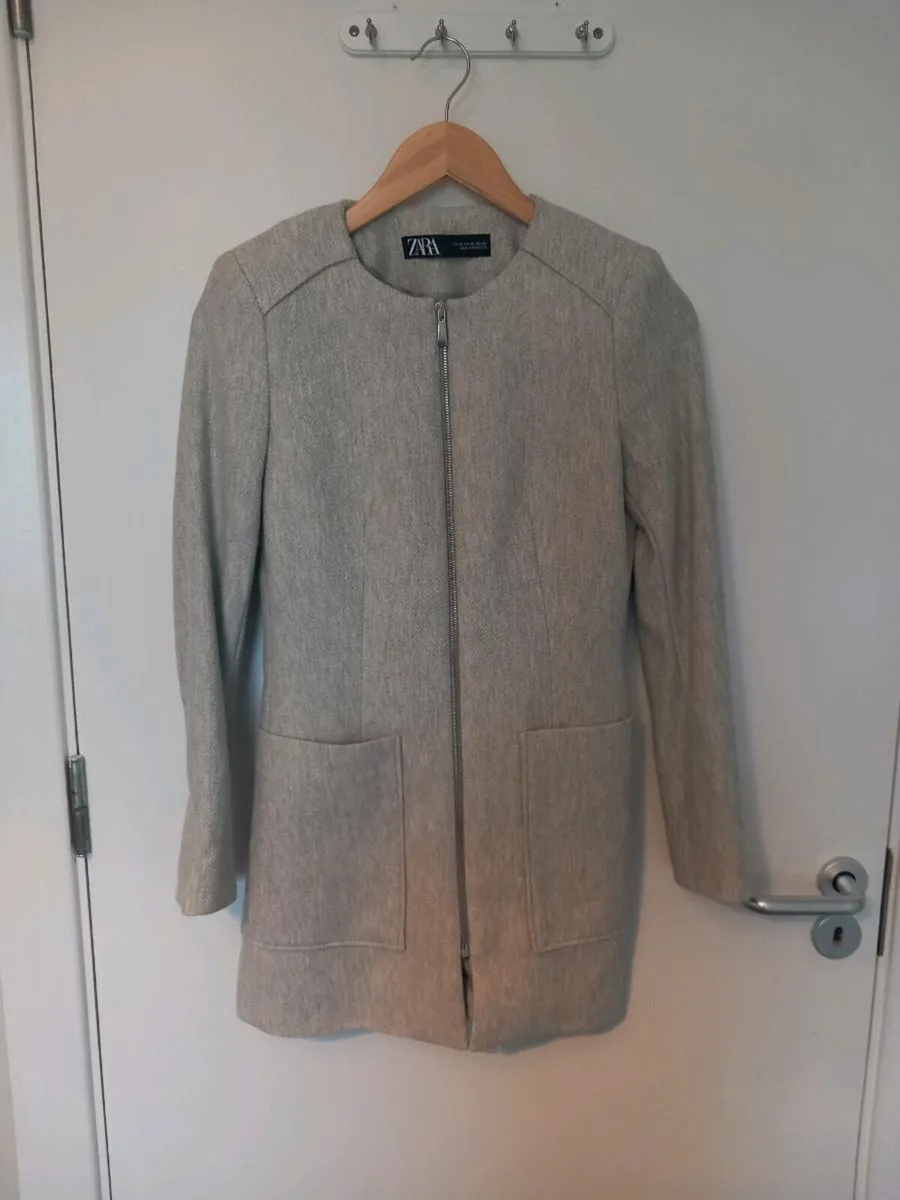ZARA Grey Blazer – Size XS – Excellent Condition - Image 1