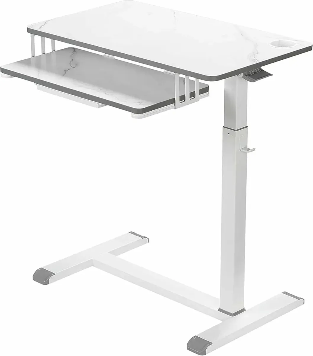 Workstation Table with Wheels, Small Office Table, - Image 1