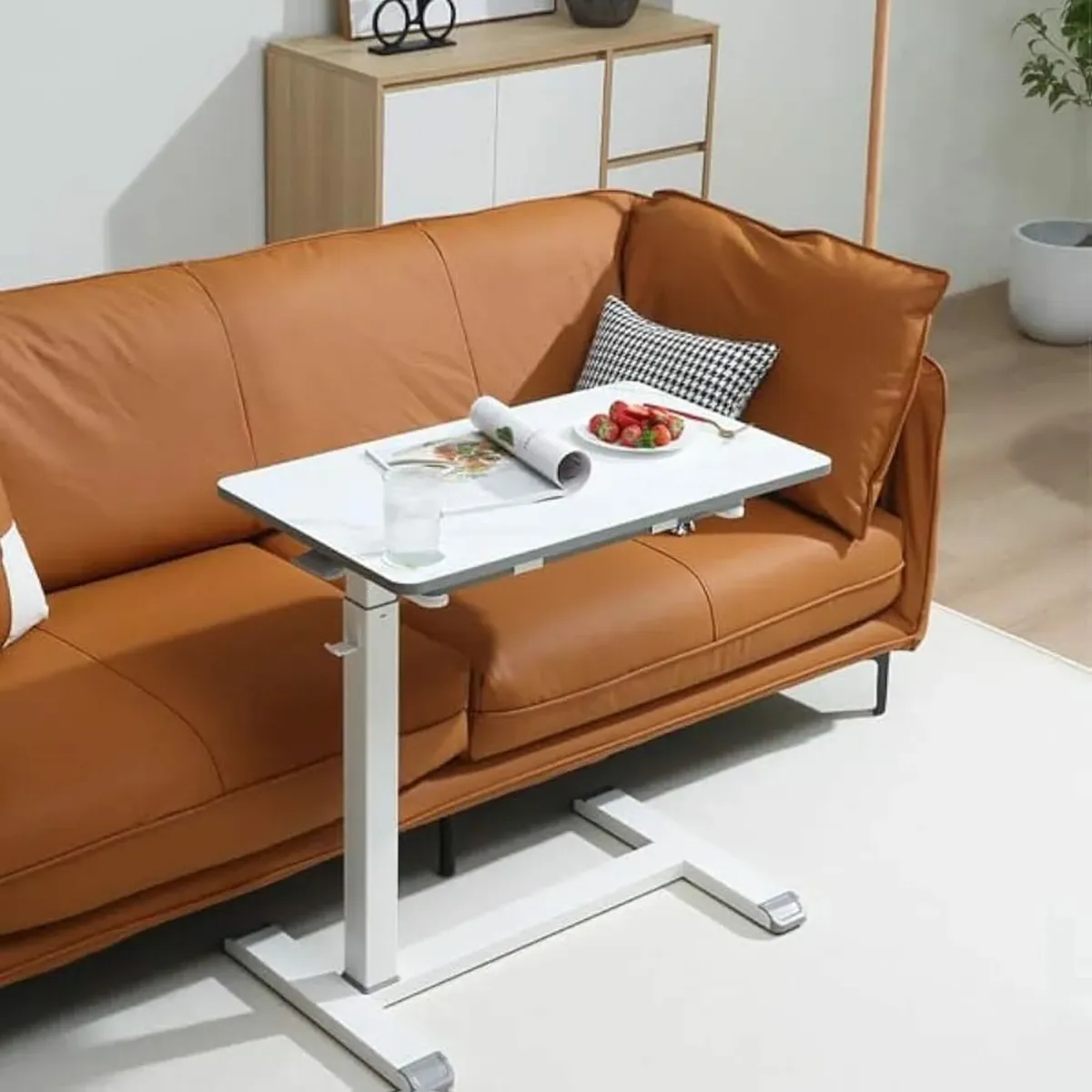 Workstation Table with Wheels, Small Office Table, - Image 3