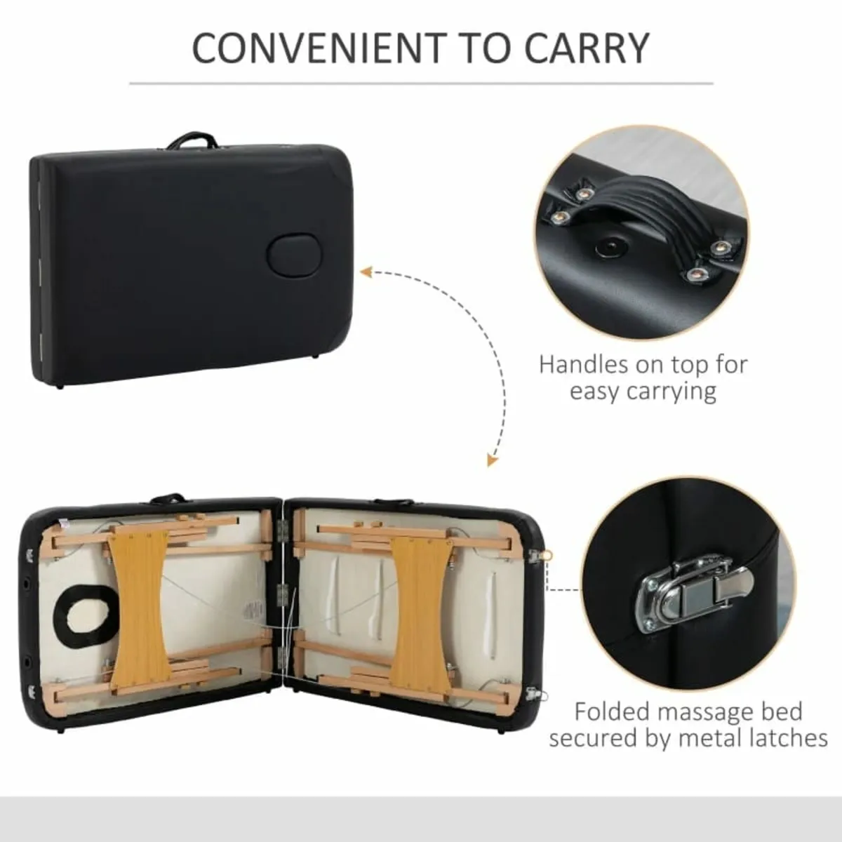 Portable Massage Bed, Folding Spa Beauty Massage T - Image 4