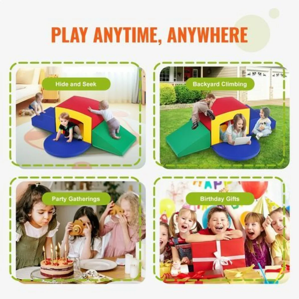 Toddler Climbing Toys Indoor, 5 Piece Climb, Crawl - Image 2
