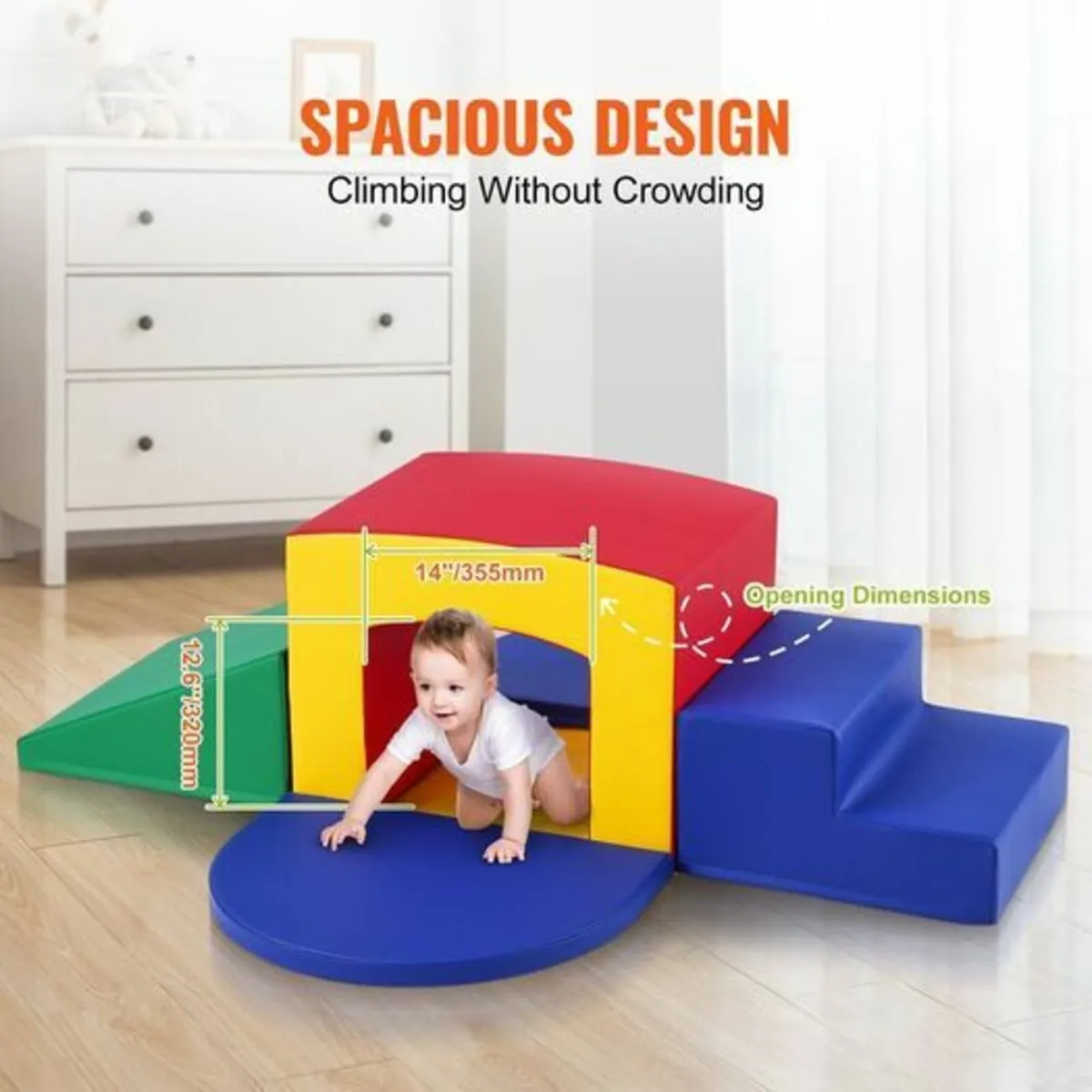 Toddler Climbing Toys Indoor, 5 Piece Climb, Crawl - Image 4
