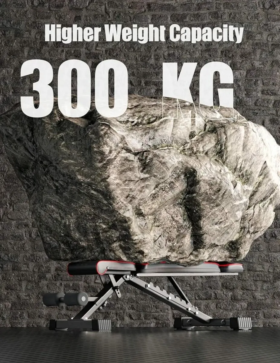 Adjustable Foldable Weight Bench with Extended Hea - Image 3