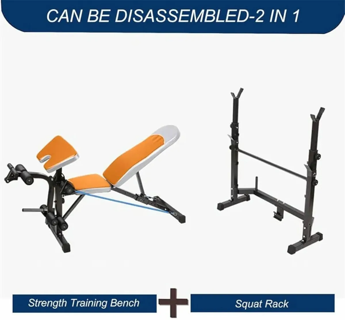 Weight Bench with Squat Rack, Adjustable Olympic W - Image 2