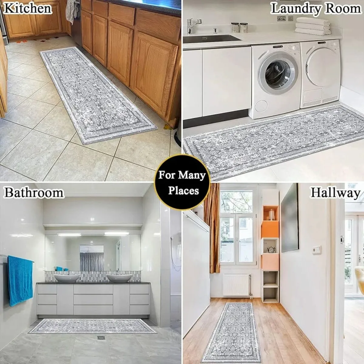 Carpet Runners for Hallway 50 x 150 cm Non Slip Ki - Image 3